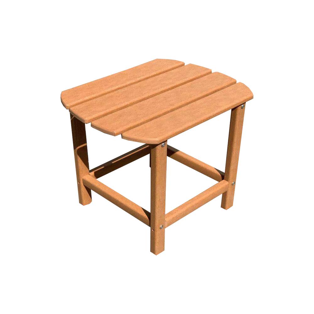 LuXeo Corona 18 in. Teak Recycled Plastic Outdoor Side TableLUX1520TEKST The Home Depot