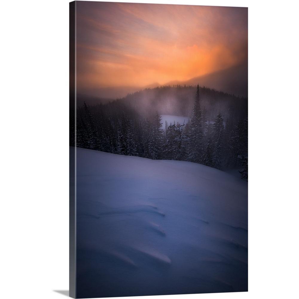 THUNDERSTORM IN THE COLORADO ROCKY MOUNTAINS CANVAS GICLEE ART PRINT OF PAINTING