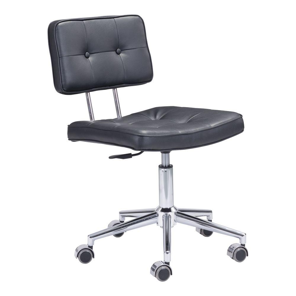 Zuo Series Black Leatherette Office Chair 100236 The Home Depot Zuo Series Black Leatherette Office Chair
