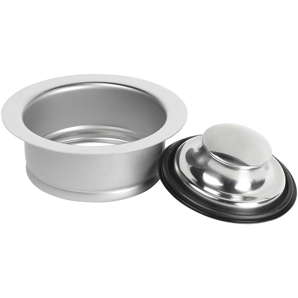 Garbage Disposal Rim And Stopper In Stainless Steel