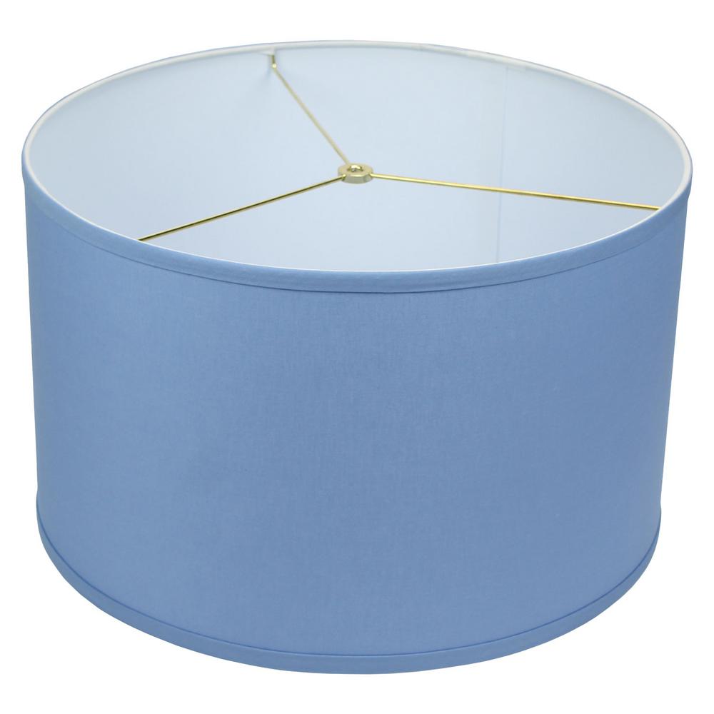 Fenchelshades Com Fenchel Shades 18 In Top Diameter X Bottom 11 Height Drum Lamp Shade Linen Periwinkle