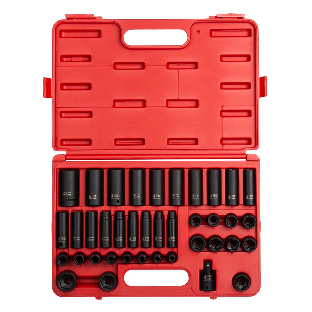 Sunex 1/2-in. Drive Metric Impact Socket Set (39-Piece)-2669 - The ...