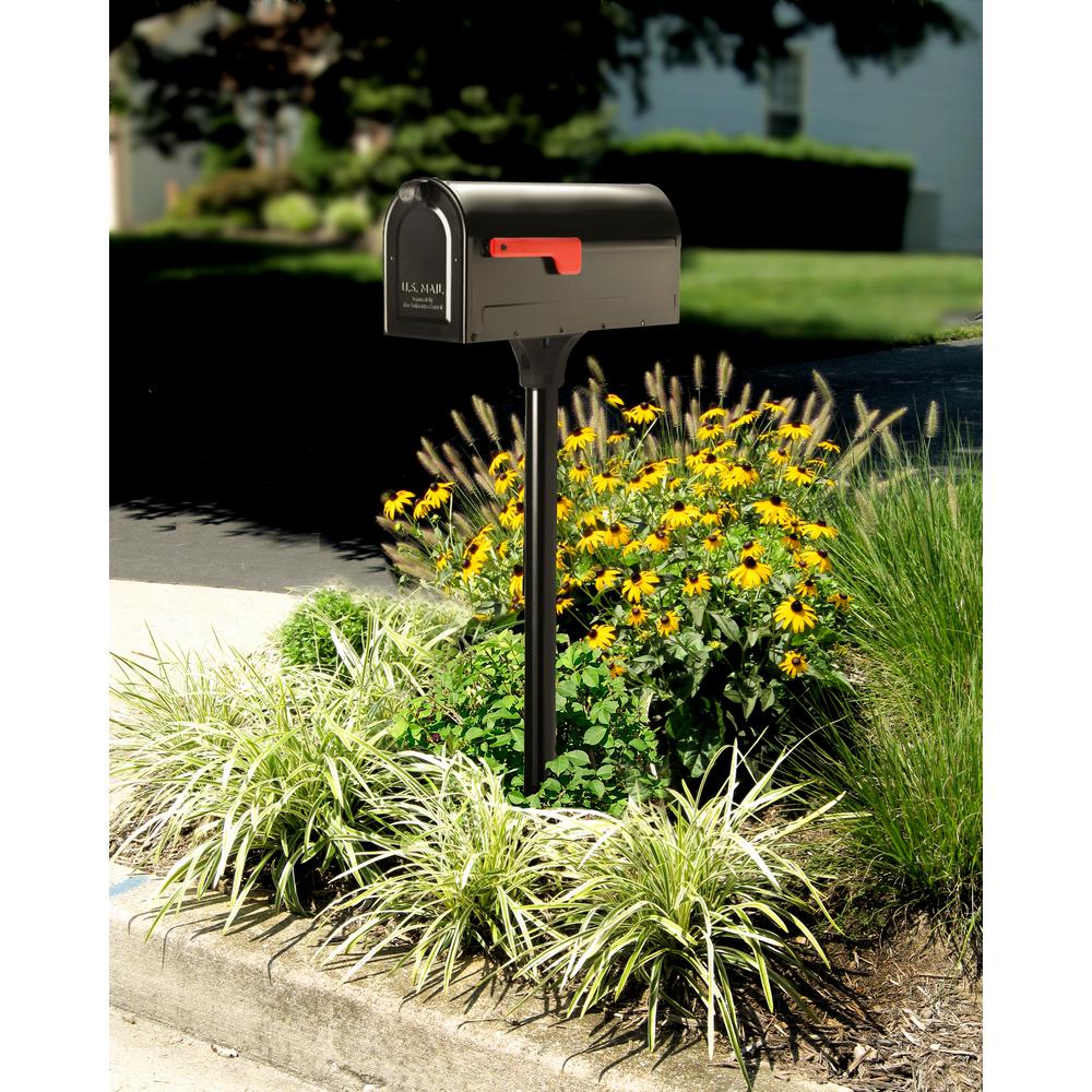 MB1 Post Mount Mailbox InGround Post Kit Black Hardware included