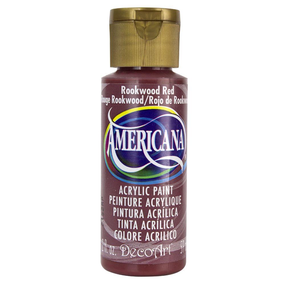 Decoart Americana 2 Oz Rookwood Red Acrylic Paint Dao97 3 The Home Depot