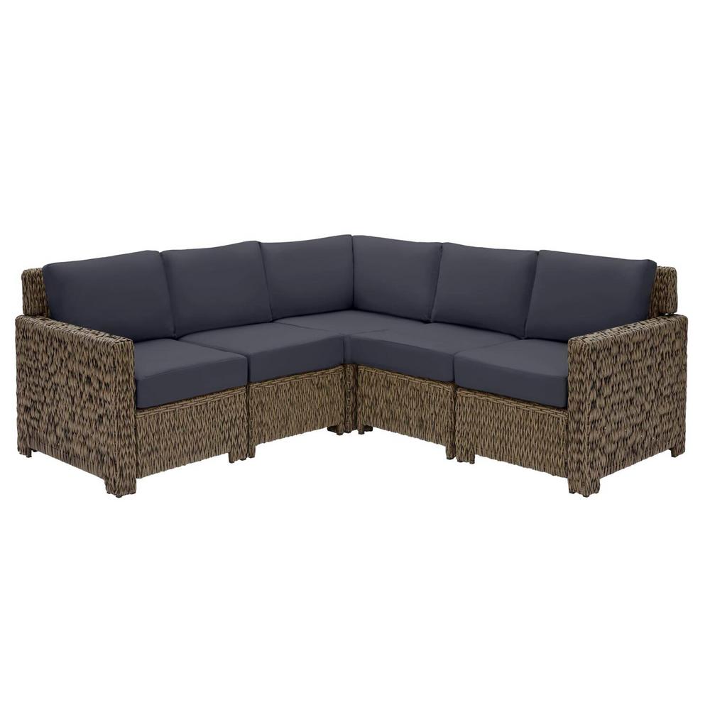 Hampton Bay Laguna Point Brown 5 Piece Wicker Outdoor Patio Brown 5 Piece Wicker Outdoor Patio