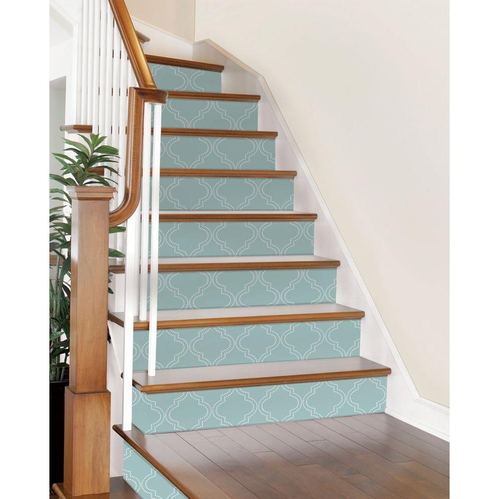 NuWallpaper Slate Blue Quatrefoil Peel And Stick Wallpaper NU1826 The Home Depot