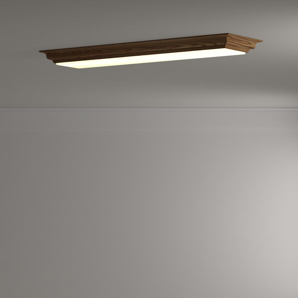 Lithonia Lighting 2 Light Oak Fluorescent Cambridge Linear Flush Lithonia Lighting 2 Light Oak