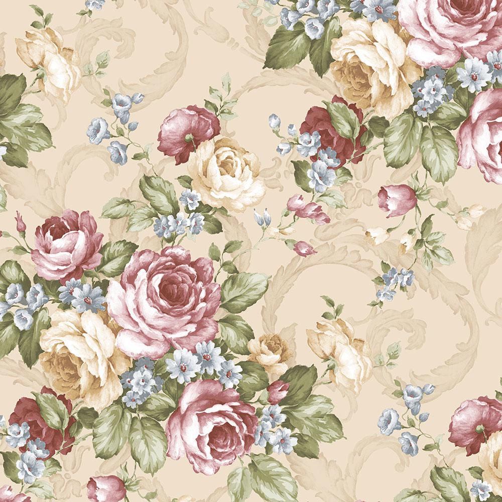 Norwall Grand Floral Wallpaper-CH22529 - The Home Depot