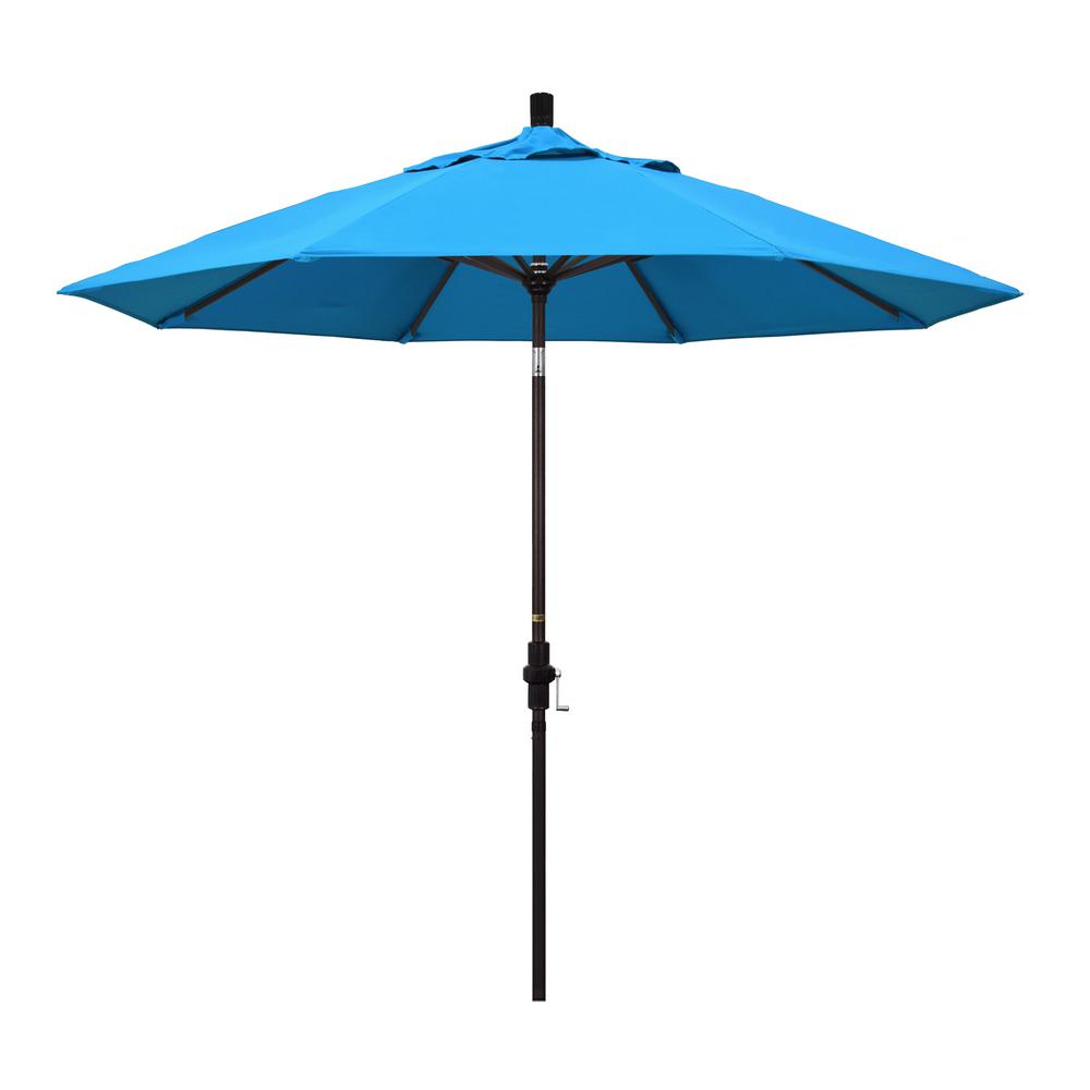 Sunbrella Blue Patio Umbrellas Patio Furniture The Home Depot