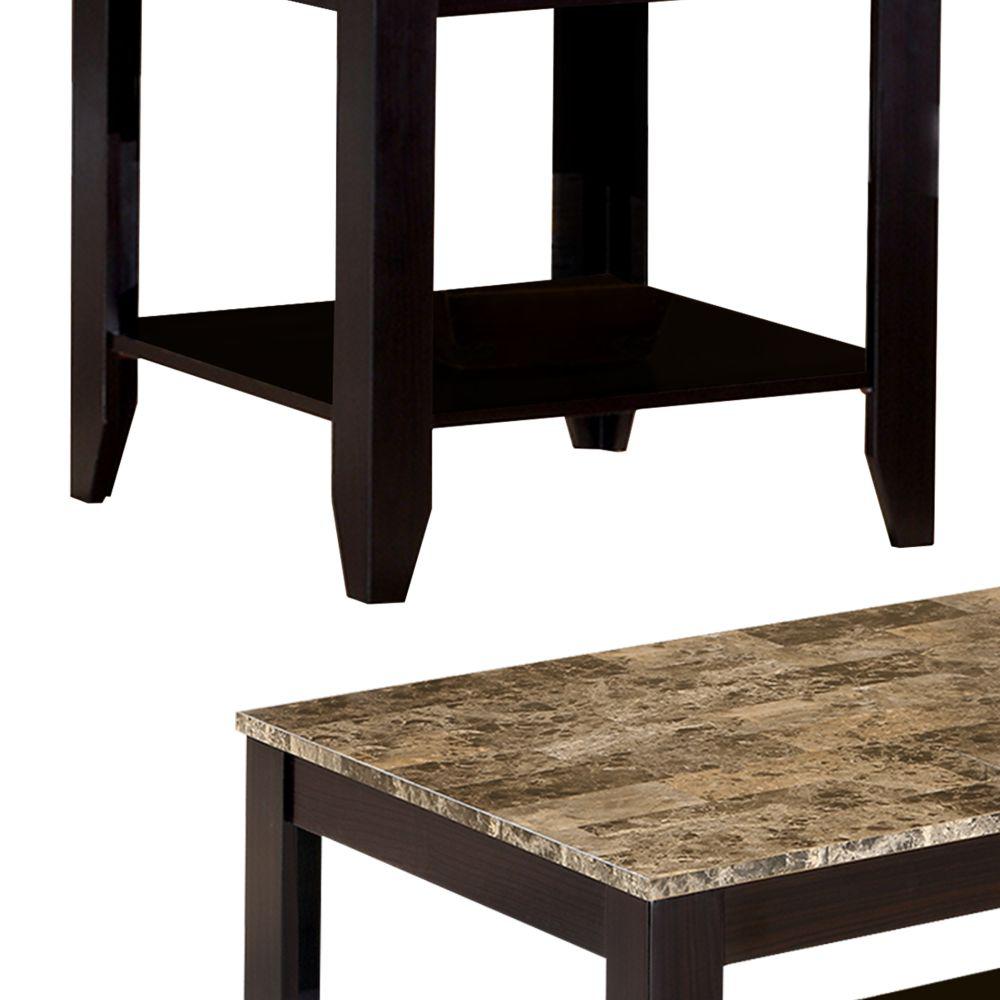 Coaster Contemporary Distressed Brown Three Piece Occasional Table Set
