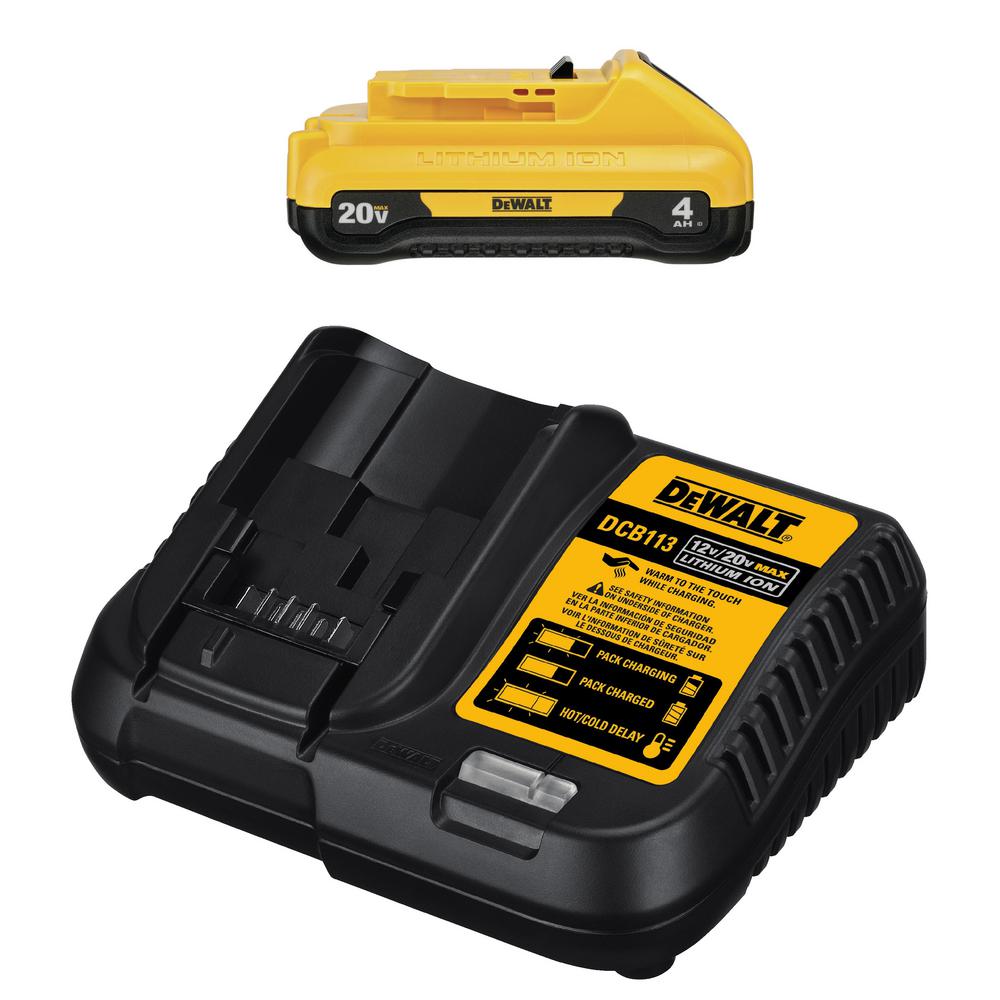 DEWALT 20-Volt Max Compact Lithium-Ion Starter Kit with 4.0 Ah Battery and Charger
