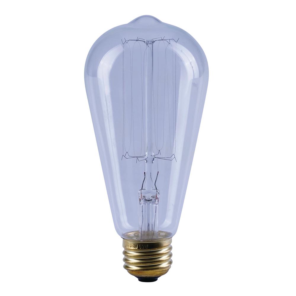 Feit Electric 60Watt ST19 Dimmable Incandescent Amber Glass Vintage
