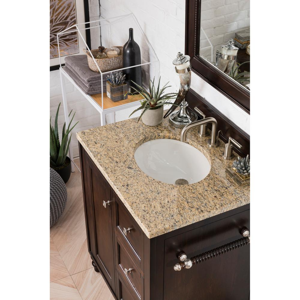 James Martin Vanities 30 in. Double Bath Vanity in Burnished Mahogany