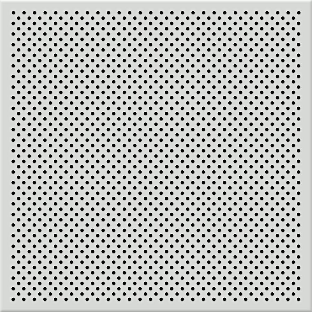 Toptile Silver 2 Ft X 2 Ft Perforated Metal Ceiling Tiles