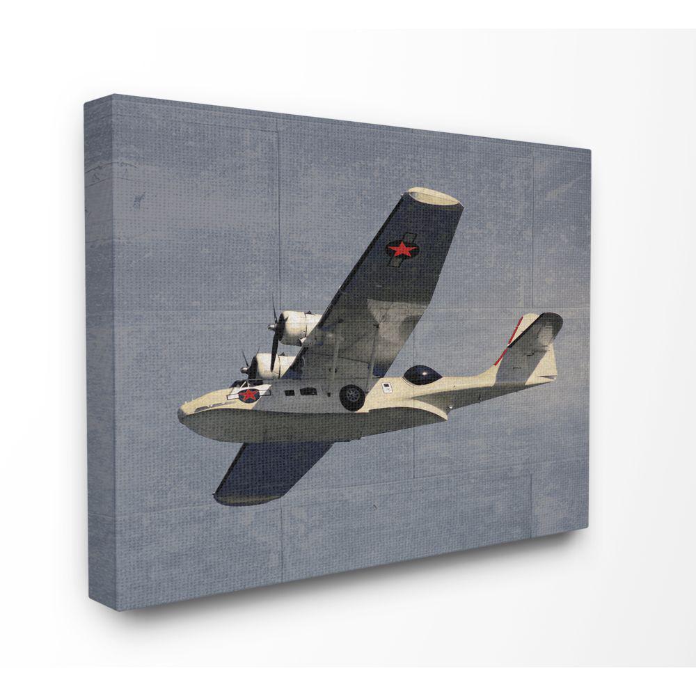 The Kids Room By Stupell 36 In X 48 In Kids Military Plane Vehicle By Daphne Polselli Canvas Wall Art Brp 2442 Cn 36x48 The Home Depot