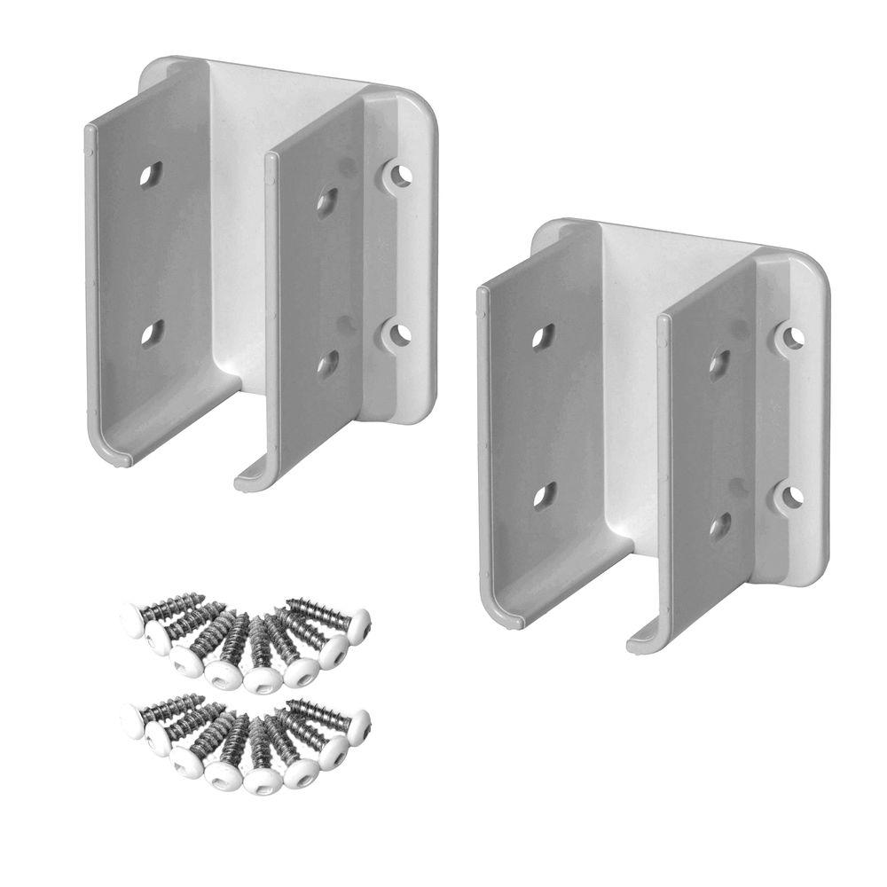 Veranda White Vinyl Fence Bracket Kit (2-Pack)-116058
