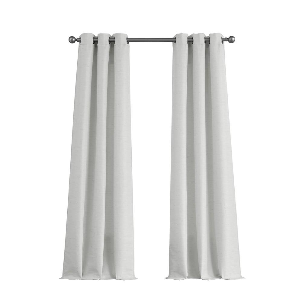 Tribeca Raw Faux Silk Grommet 76 In X 84 Curtain Panel Pair Raw Faux Silk Grommet 76 In X 84 Curtain Panel Pair Pure White