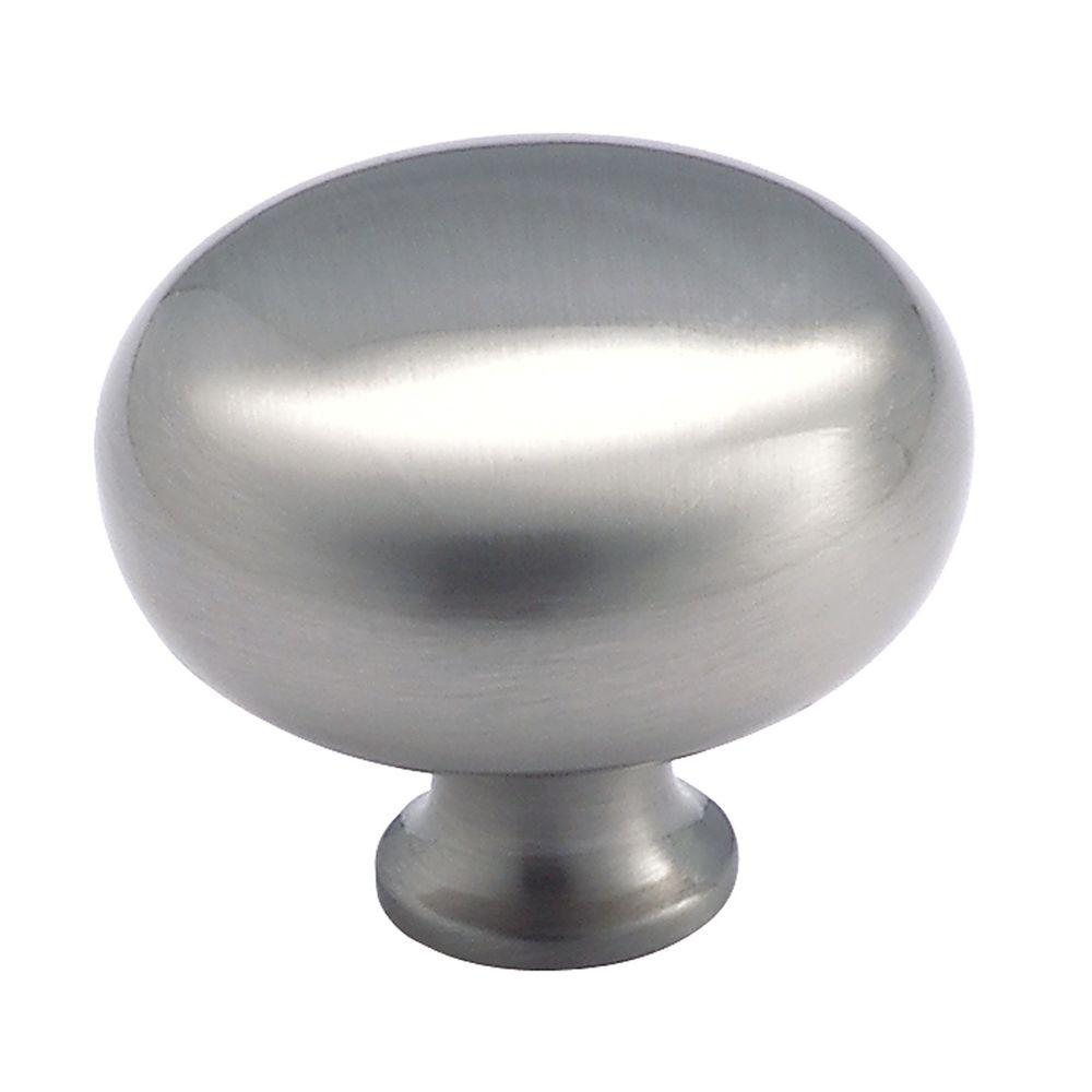 Amerock Cabinet Knob 1-1//4 Dia Solid Brass Satin Nickel Finish