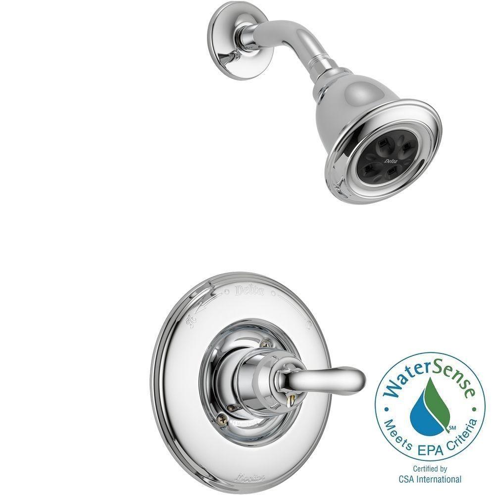 Delta Linden 1 Handle 1 Spray Shower Only Faucet Trim Kit In Chrome With H2okinetic Valve Not 9336