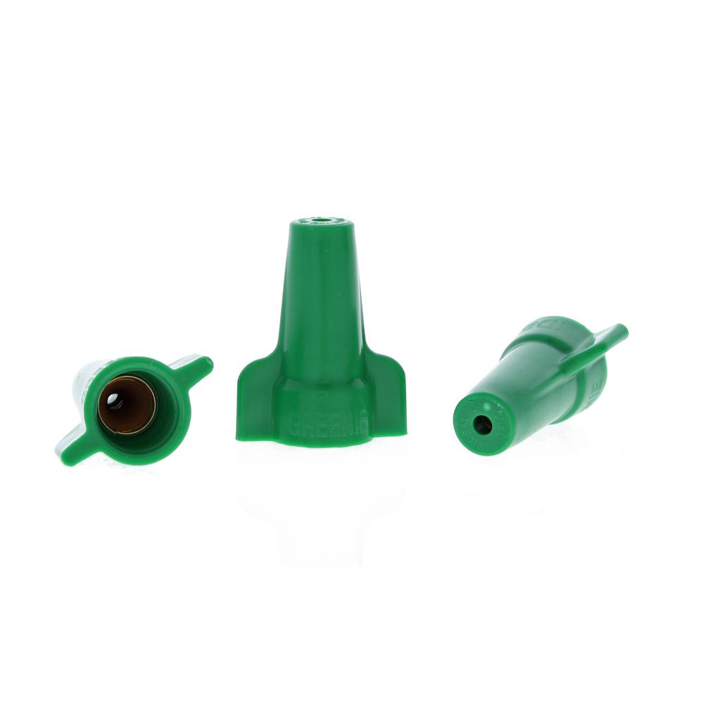 Ideal Greenie Grounding Wire Connectors 92 Green 100 Per Pack 30 192p The Home Depot