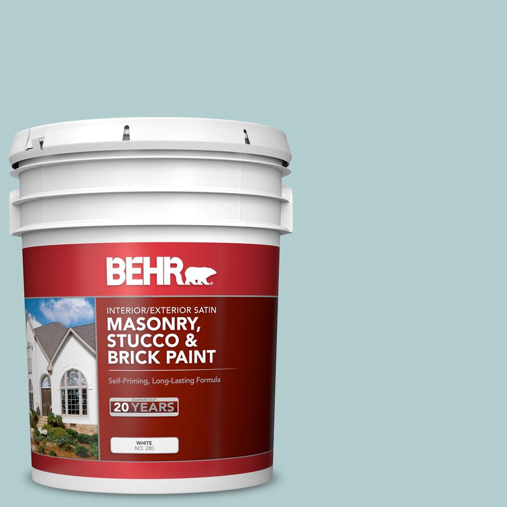 BEHR 5 gal. #PPU13-15 Clear Pond Satin Interior/Exterior ...