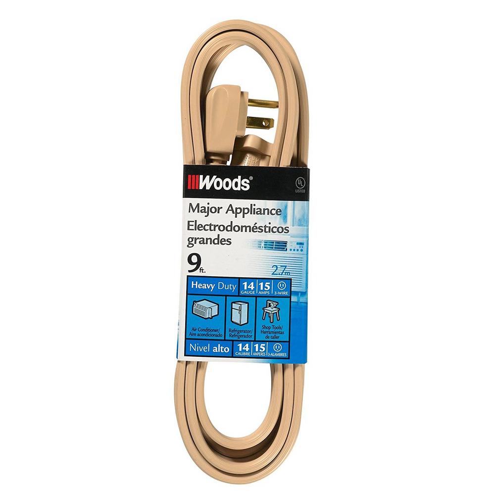 UPC 078693000454 product image for Woods 9 ft. 14/3 SPT-3 3-Wire 15-Amp Air Conditioner/Major Appliance Power Cord | upcitemdb.com