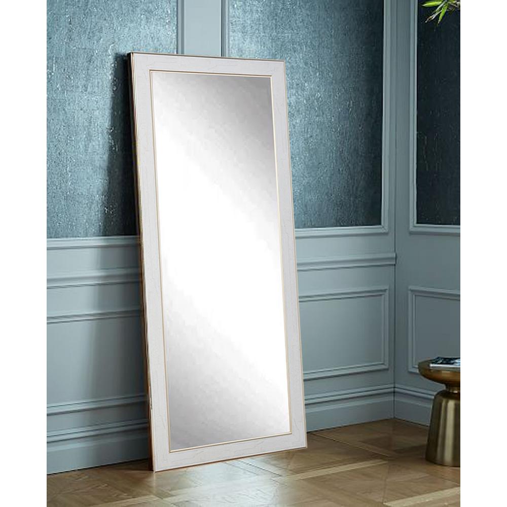 White Cracked Gold Decorative Floor MirrorAV43TALL The Home Depot