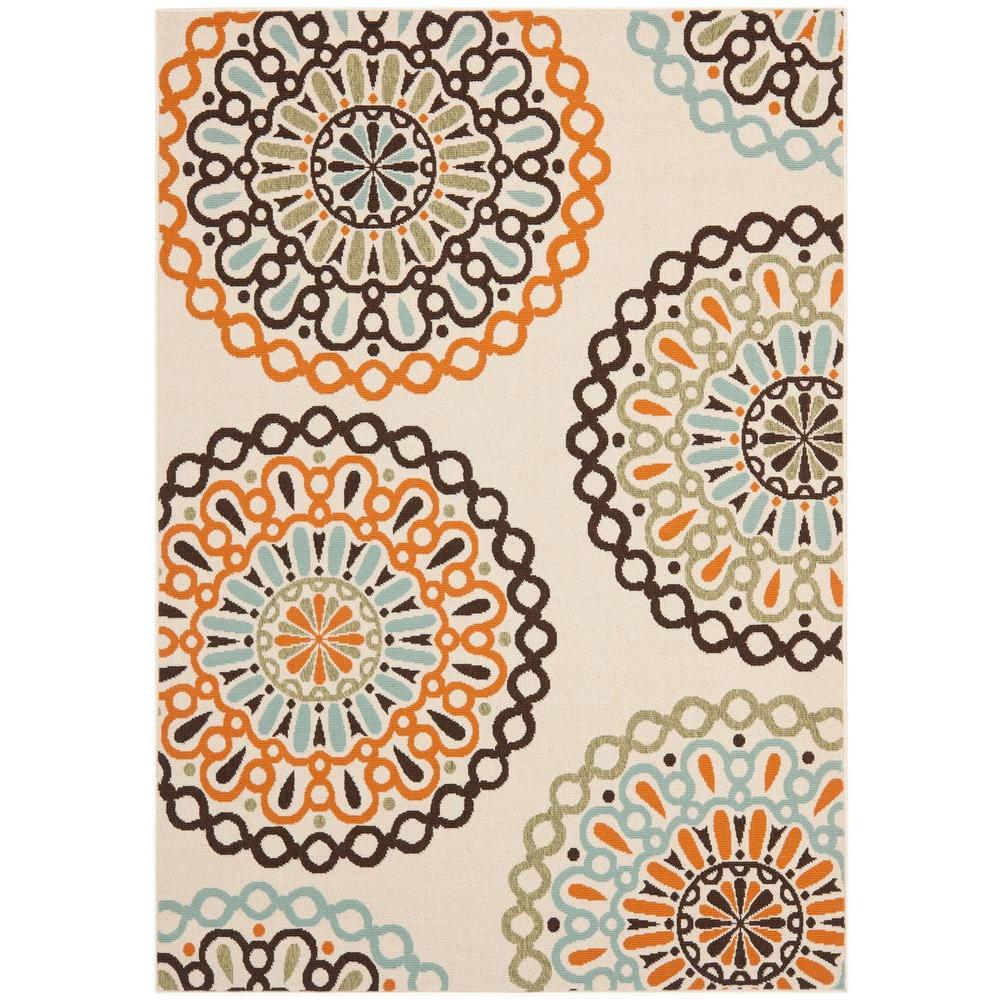 Safavieh Veranda Cream Blue 5 Ft X 8 Area Rug