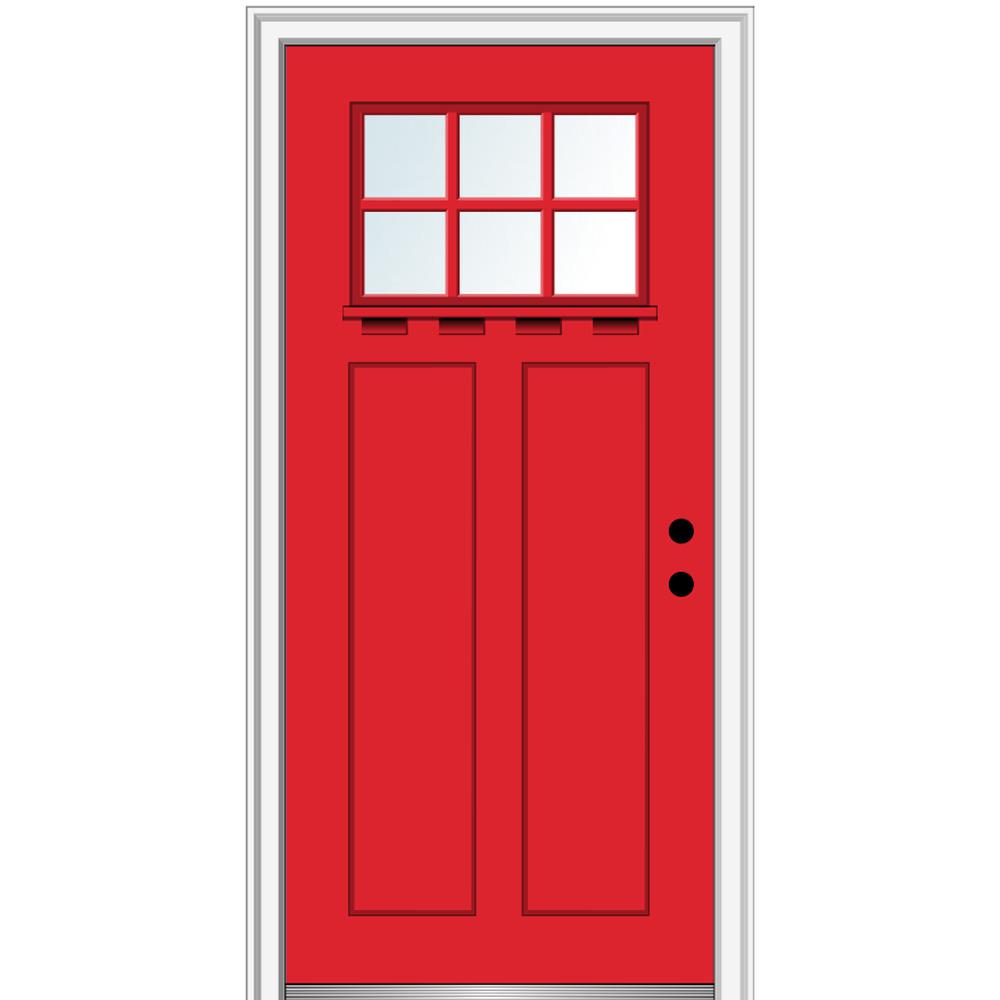 Mmi Door 32 In X80 In Low E Glass Left Hand Craftsman 2 Panel 6