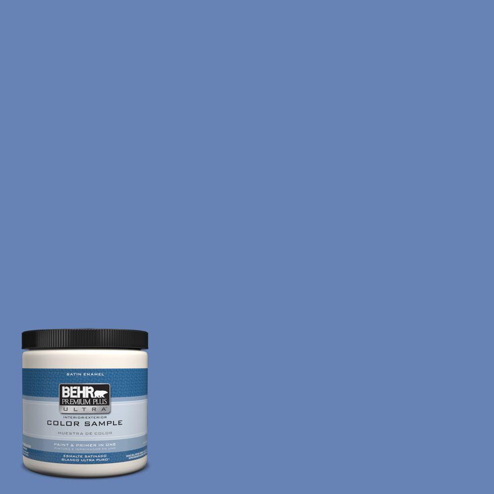 BEHR Premium Plus Ultra 8 oz. #PPU15-6 Neon Blue Interior/Exterior ...