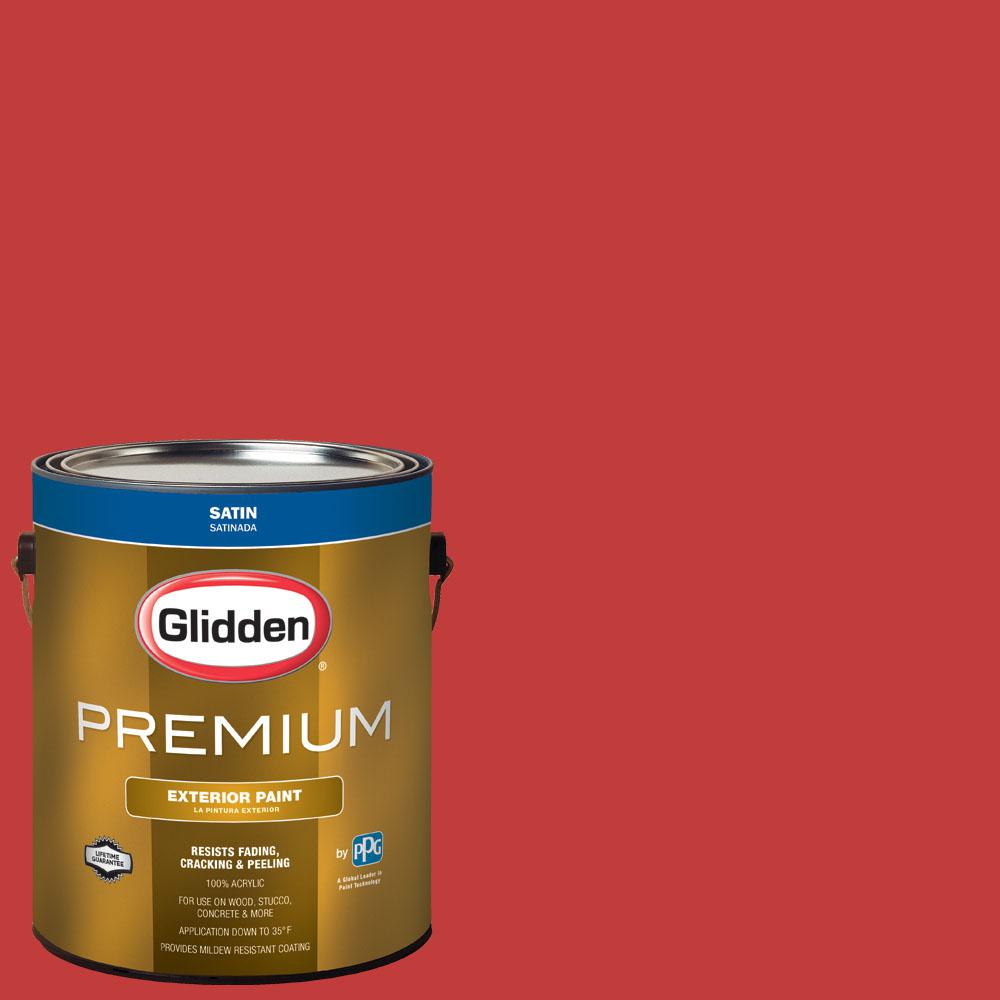 Glidden Premium 1 Gal Nhl 013f Florida Panthers Dark Red Satin Nhl 013f Florida Panthers Dark Red Satin Exterior Paint