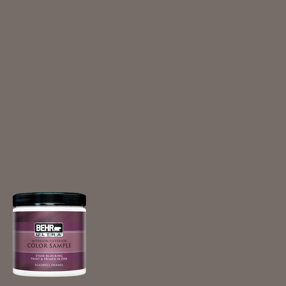 Behr Ultra 8 Oz Bnc 37 Gray Owl Eggshell Enamel Interior Paint And Primer In One Sample