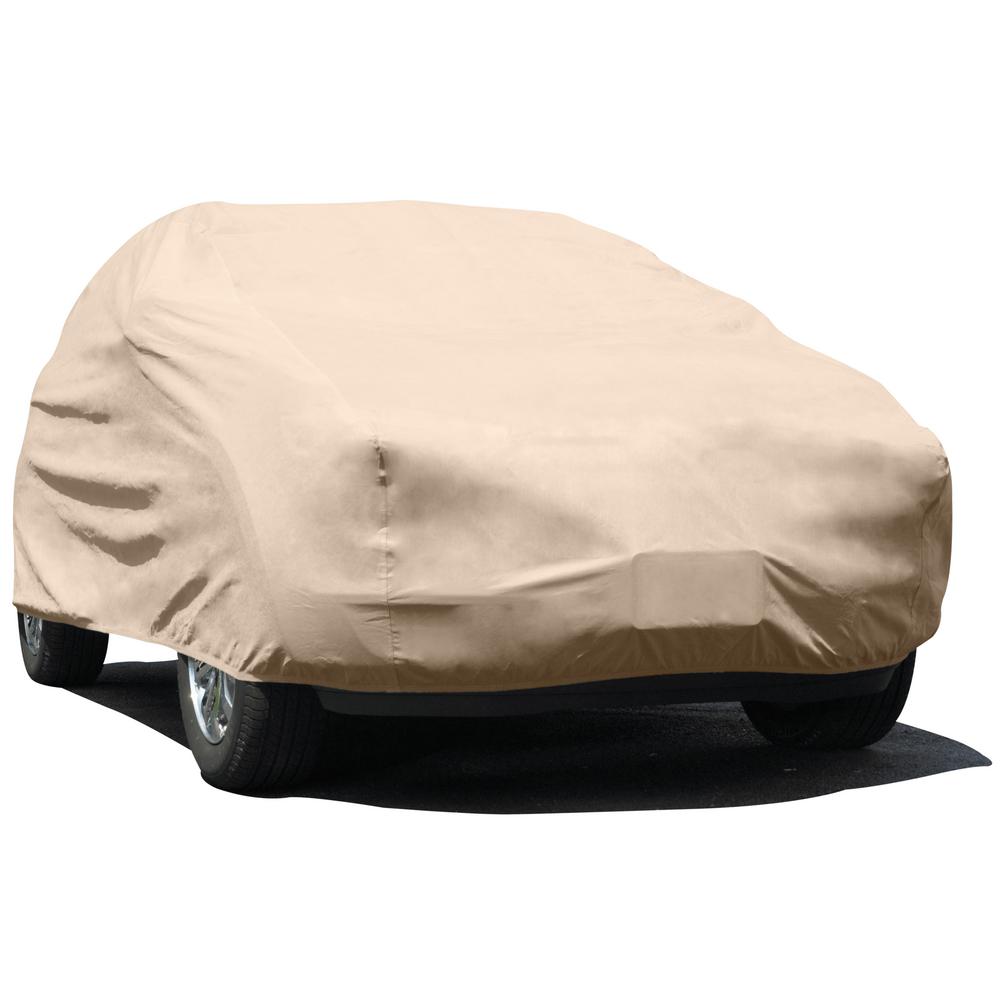Tan, 4 Layers Budge Protector IV Station Wagon Cover Size S1 Fits Station Wagons up to 184 Long