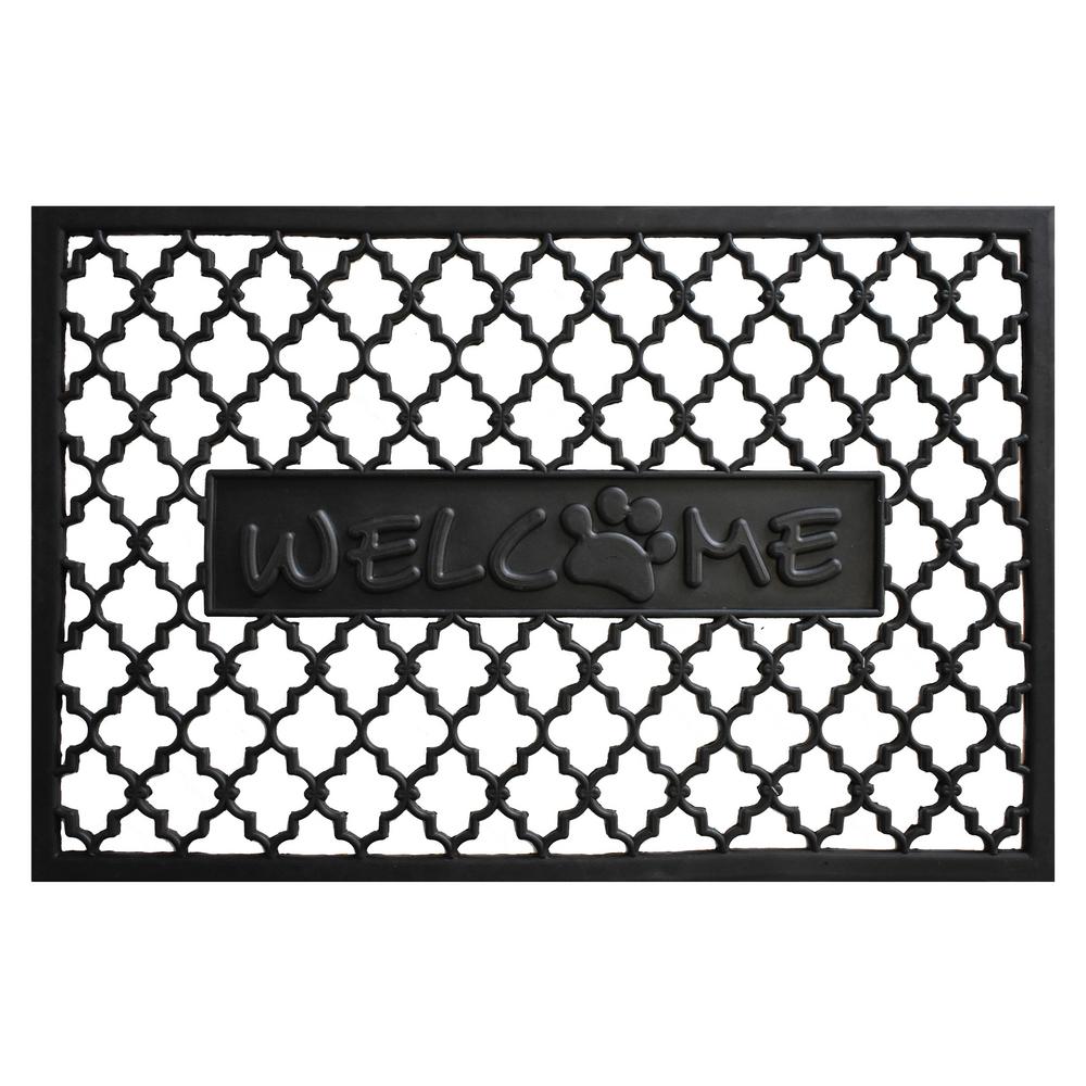 Home More Rubber Welcome Paw 24 In X 36 In Door Mat 102752436