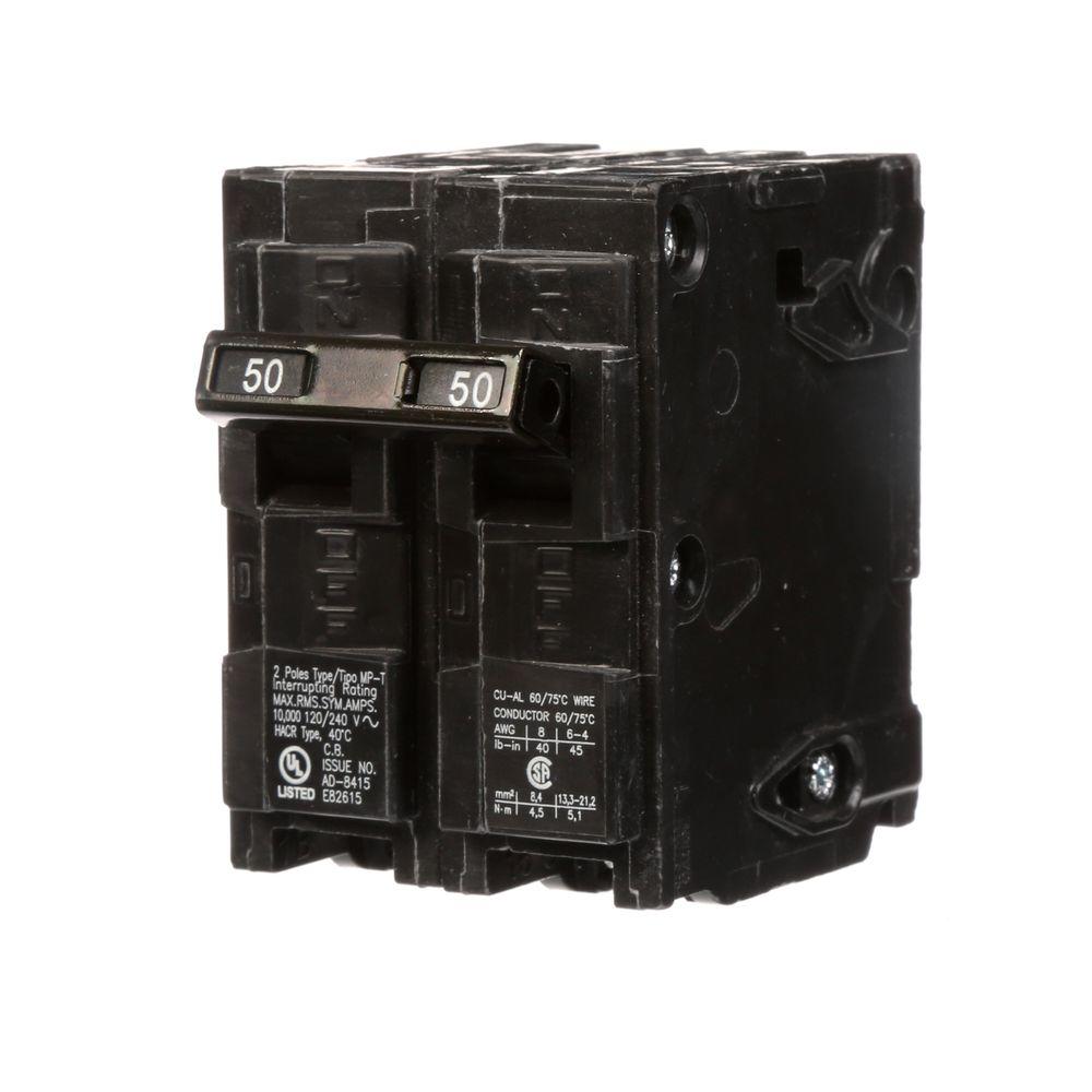 Siemens 50 Amp Double Pole Type Mp Circuit Breaker