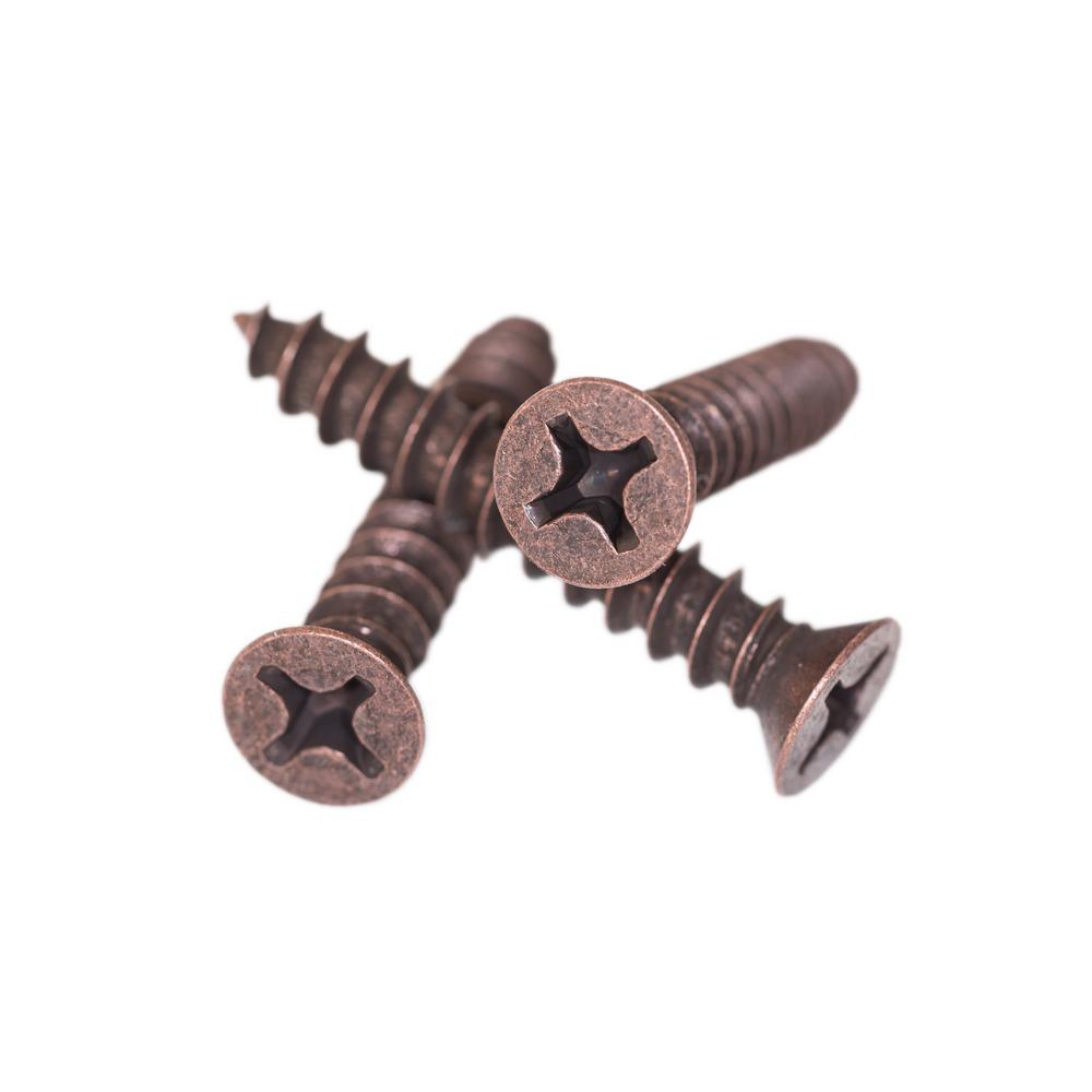 Fringe Screw 12 x 11/2 in. OilRubbed Bronze Phillips FlatHead Screw with Wide Threads for