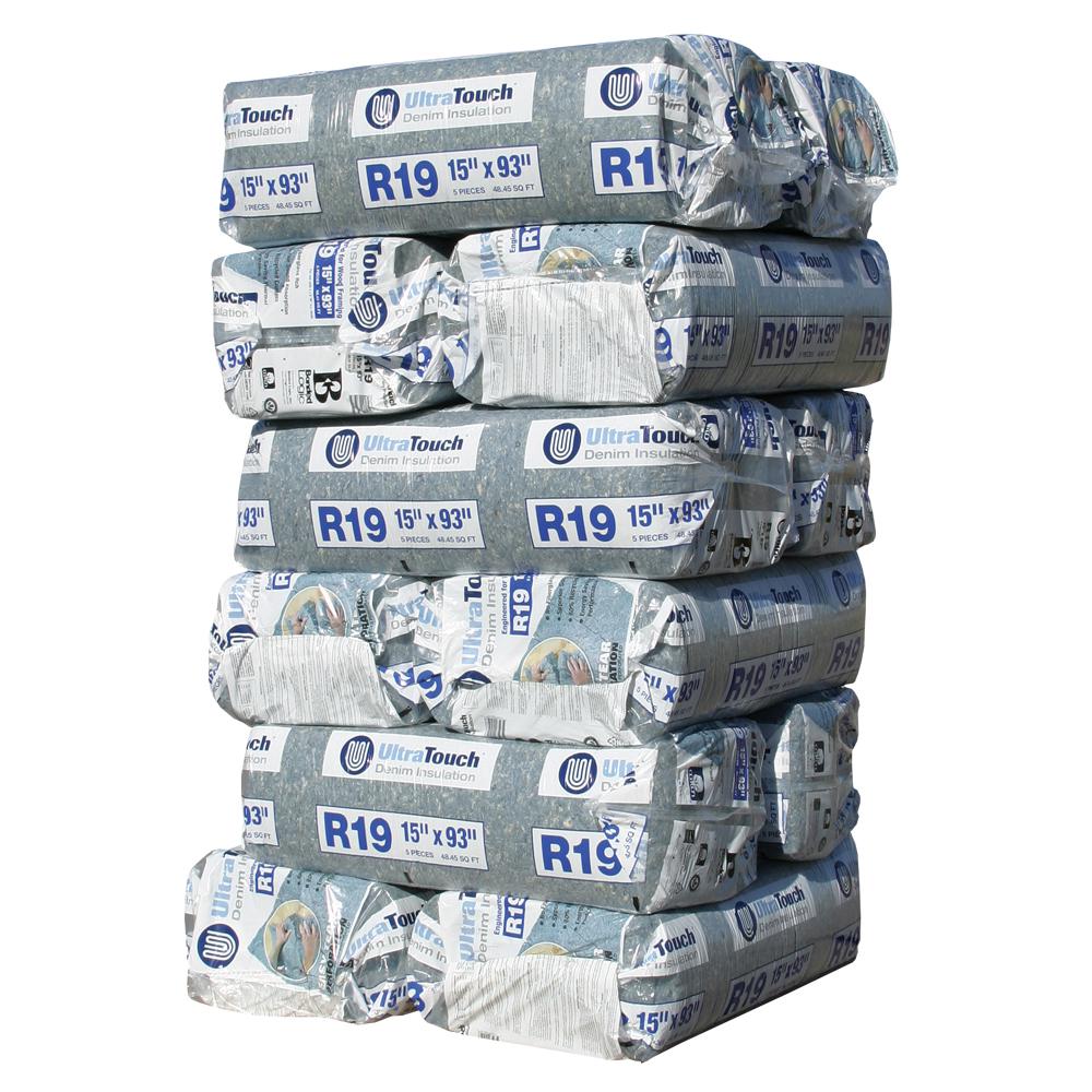 R19 Denim Insulation Batts 15 in. x 93 in. (12Bags)1000301915 The Home Depot
