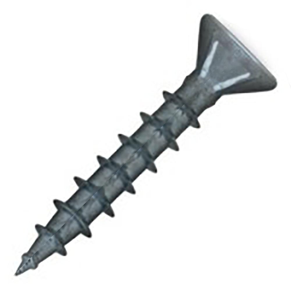 8 x 1 in. Zinc Square Drive FlatHead Coarse Thread with Nibs Self