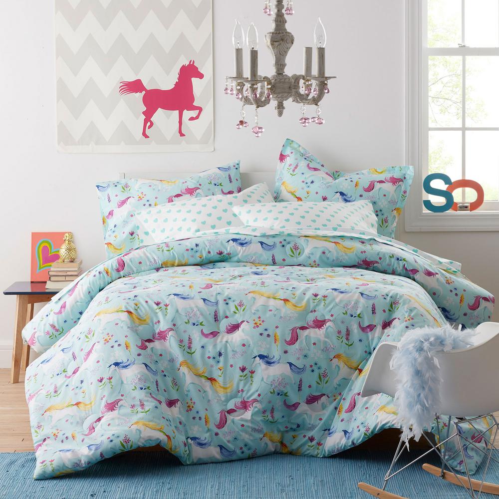 Company Kids By The Company Store Unicorn Garden Multicolored