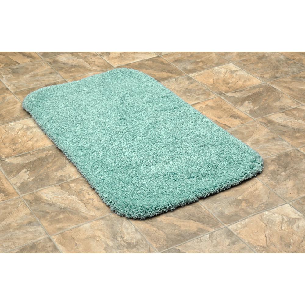 Garland Rug Serendipity Sea Foam 24 In X 40 In Shag Nylon Bath