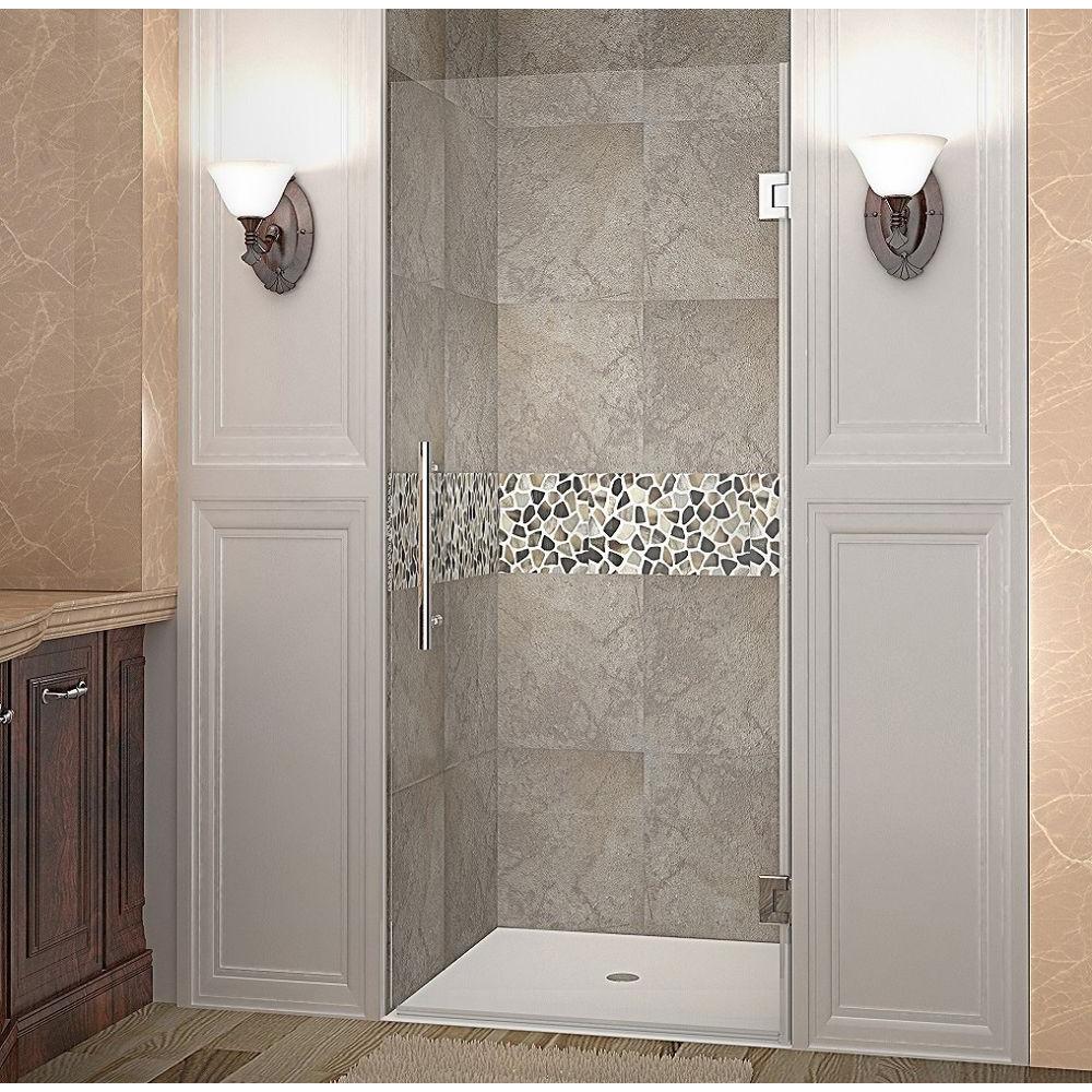 Aston Cascadia 30 In X 72 Completely Frameless Hinged Shower Aston Cascadia 30 In X 72 Completely Frameless Hinged Shower Door Chrome