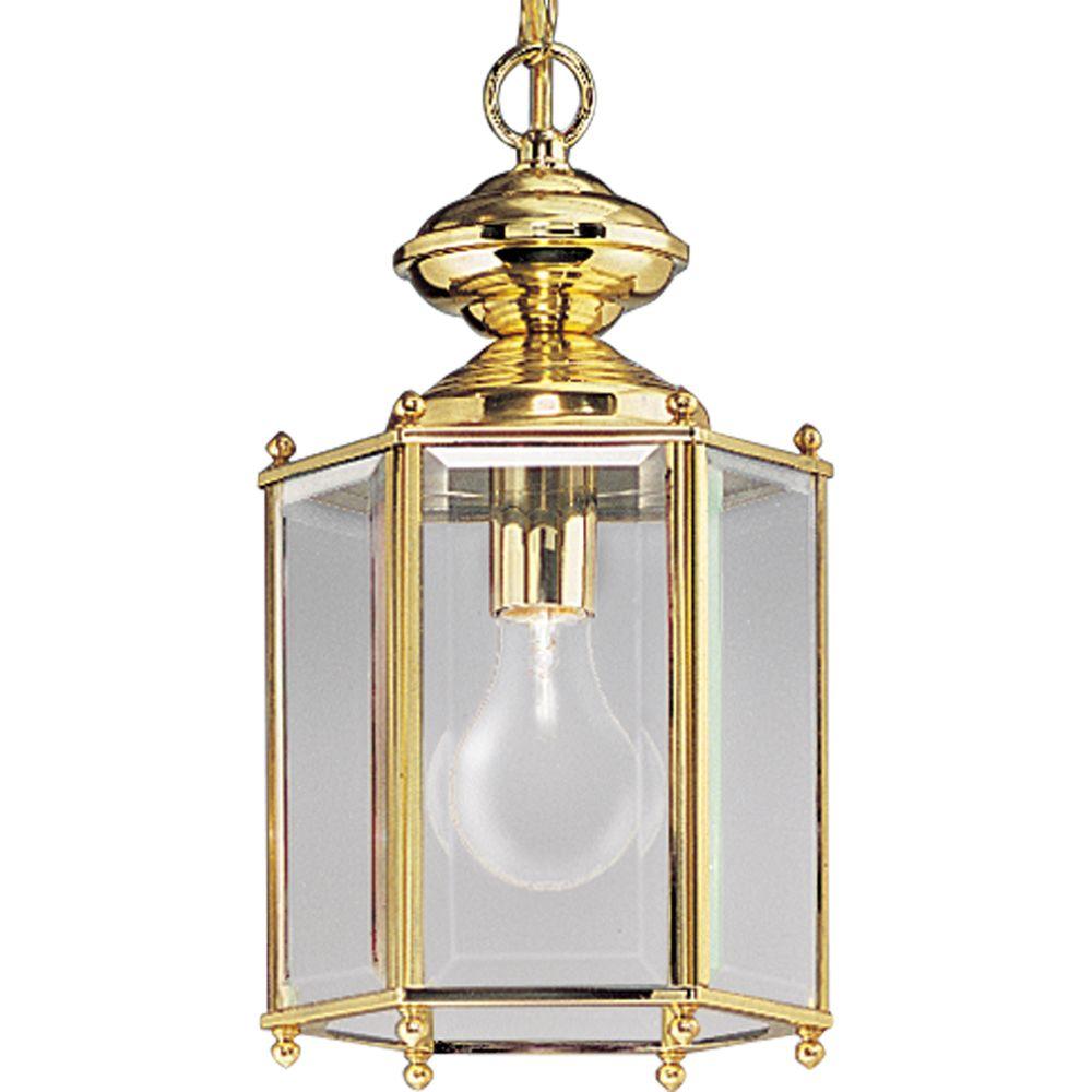 Progress Lighting Brassguard Collection Outdoor Polished Brass Hanging Lantern