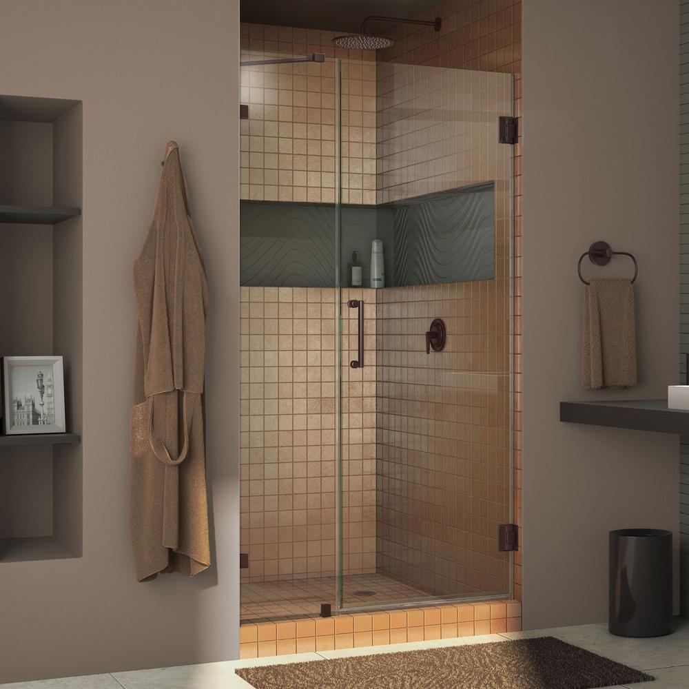 DreamLine Unidoor Plus 42-1/2 To 43 In. X 72 In. Frameless Hinged ...