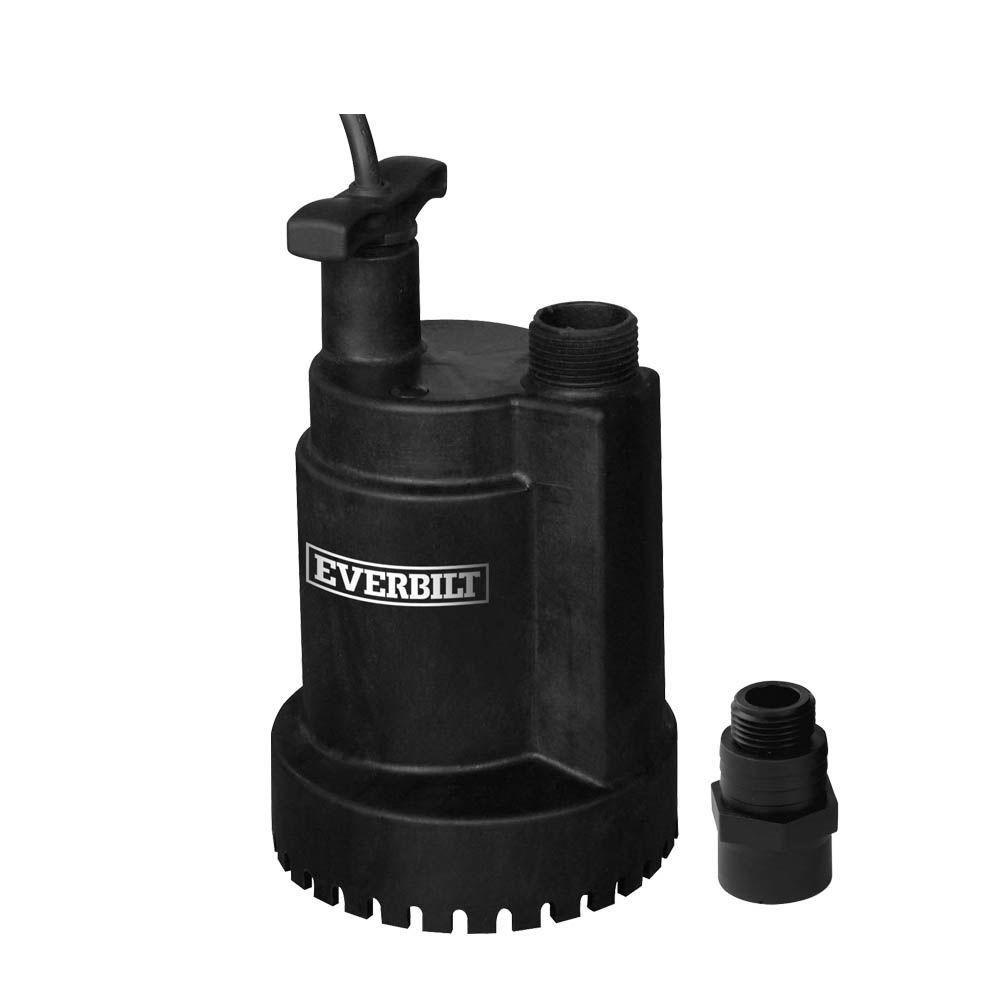 Everbilt 1/6 HP Submersible Utility PumpUT00801 The Home Depot