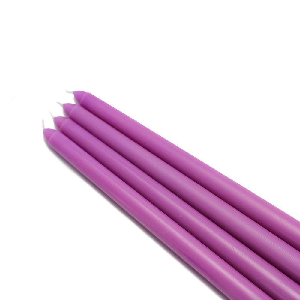 Zest Candle 12-Piece Taper Candles 10-Inch Hot Pink