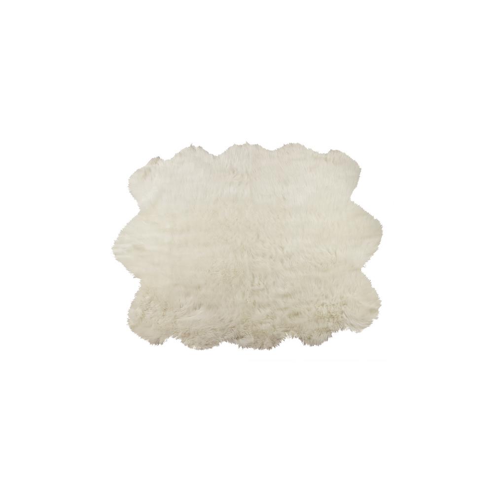Home Decorators Collection Faux Sheepskin White 4 Ft X 6 Area Gordon Off White 5 Ft X 6 Faux Sheepskin To