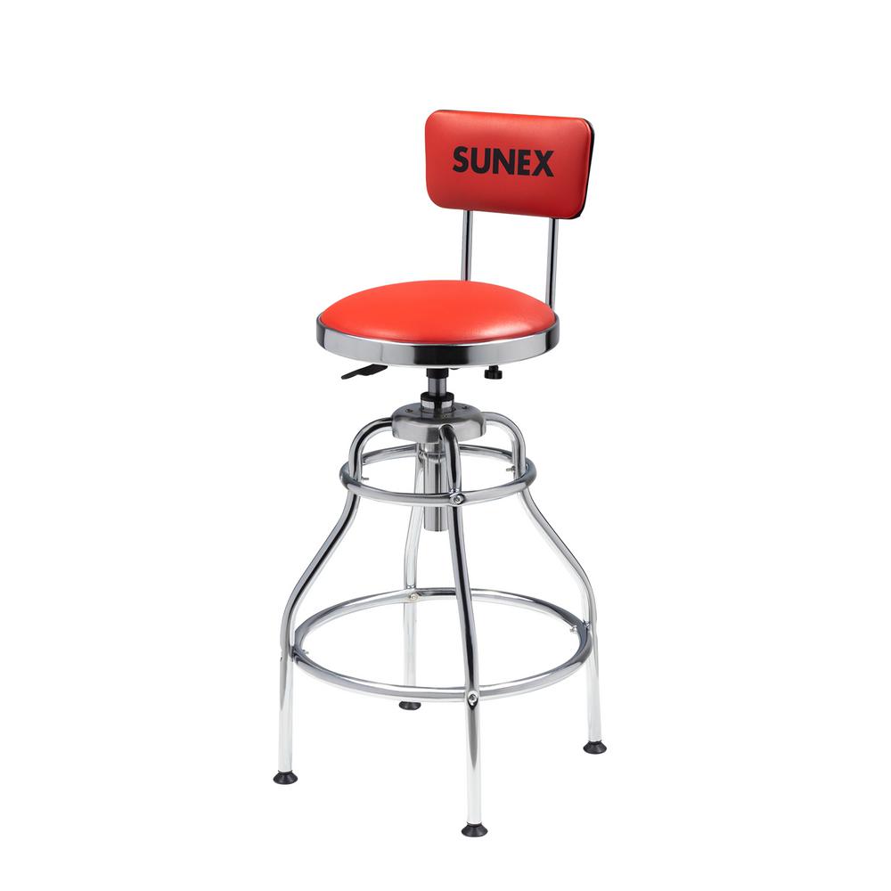 Sunex Tools Chrome Hydraulic Shop Stool 8516 The Home Depot