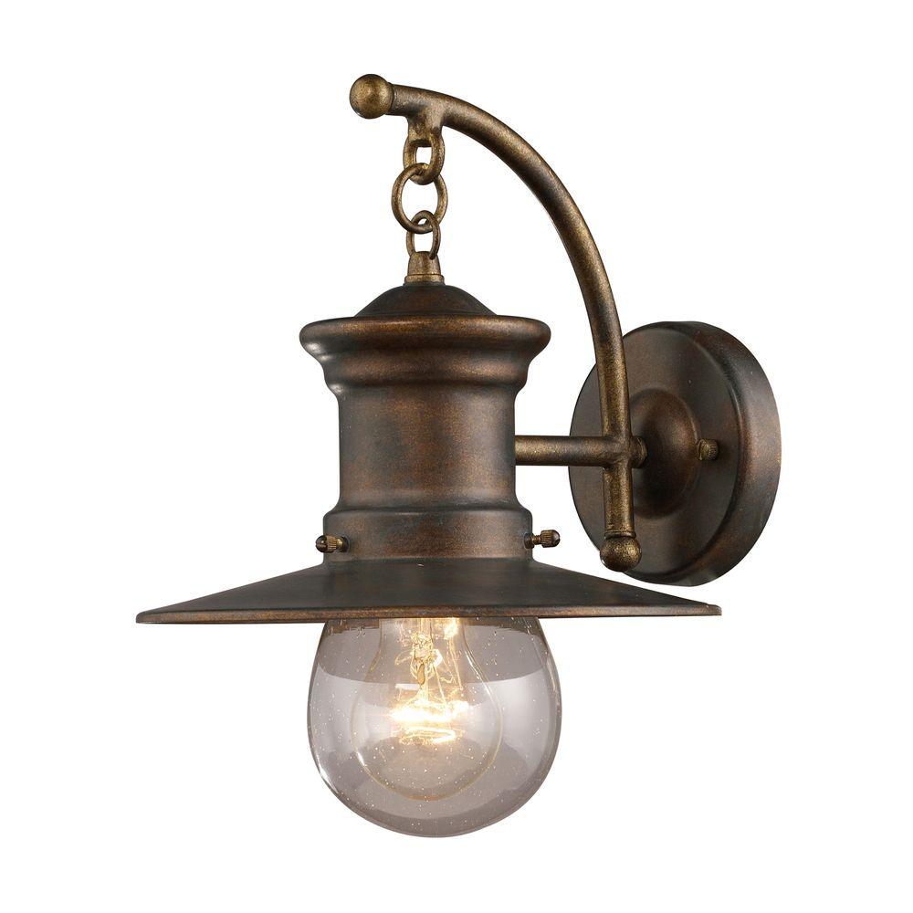 Specialty Finishes Rustic Pick Up Today Outdoor Wall Mounted Maritime Wall Mount Outdoor Hazelnut Bronze Sconce