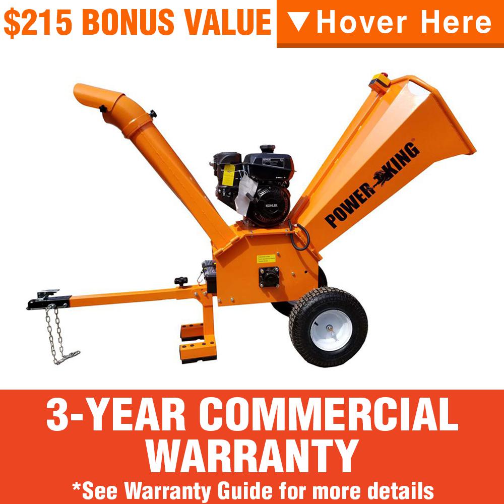 Power King 5 in. 14 HP Gas Powered Commercial Chipper Shredder Kit with