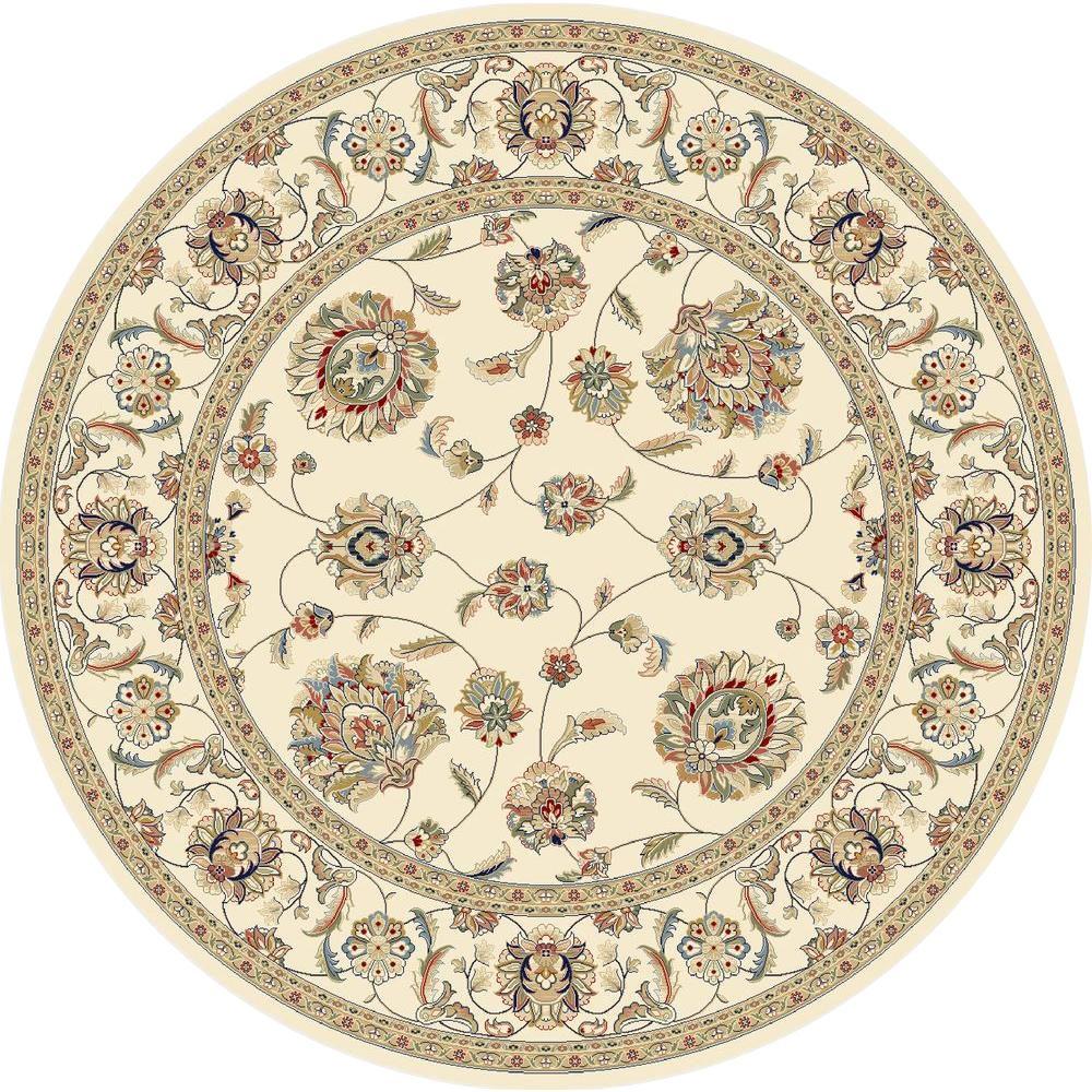 Home Decorators Collection Judith Ivory 8 ft. x 8 ft. Round Indoor Area